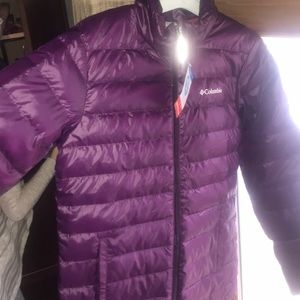 Brand new insulated purple Columbia puffer jacket